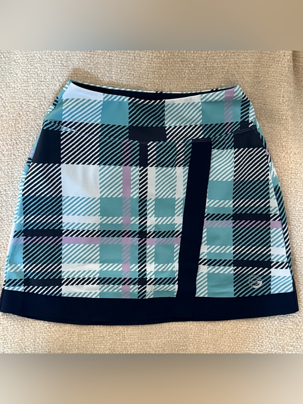 Foray Golf Plaid Skort Women’s Size Small Blue Navy Performance